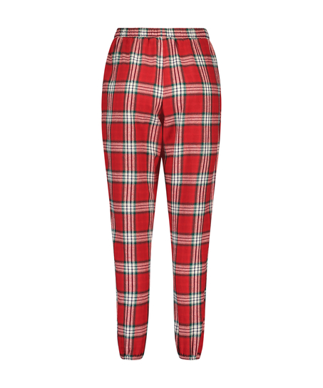 Tall Pyjamasbyxor i rutig Twill, röd