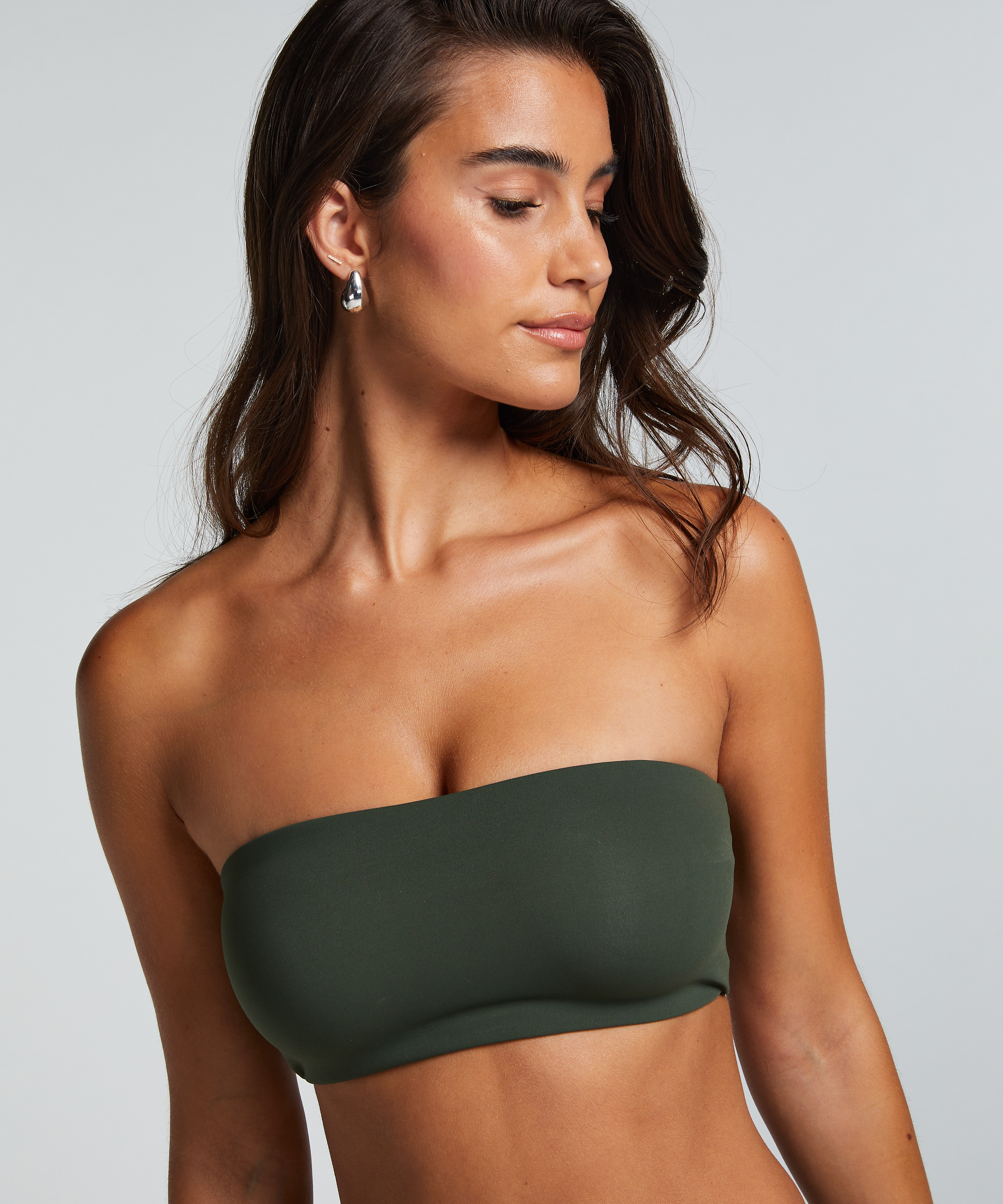 Bandeau Bralette Smooth, Grön, main
