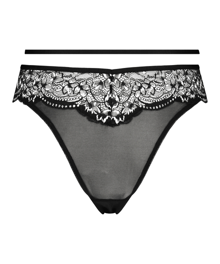 Kirsty h&ouml;gt skuren brazilian-trosa, Svart