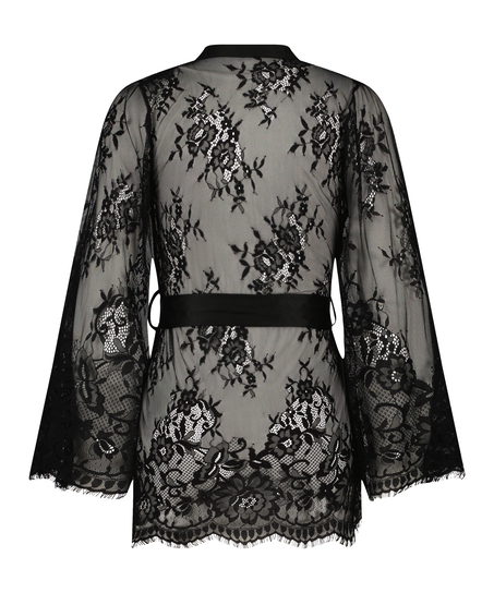Kimono Lace Isabelle, Svart
