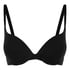 Formpressad pushup-bh med bygel i bomull, Svart