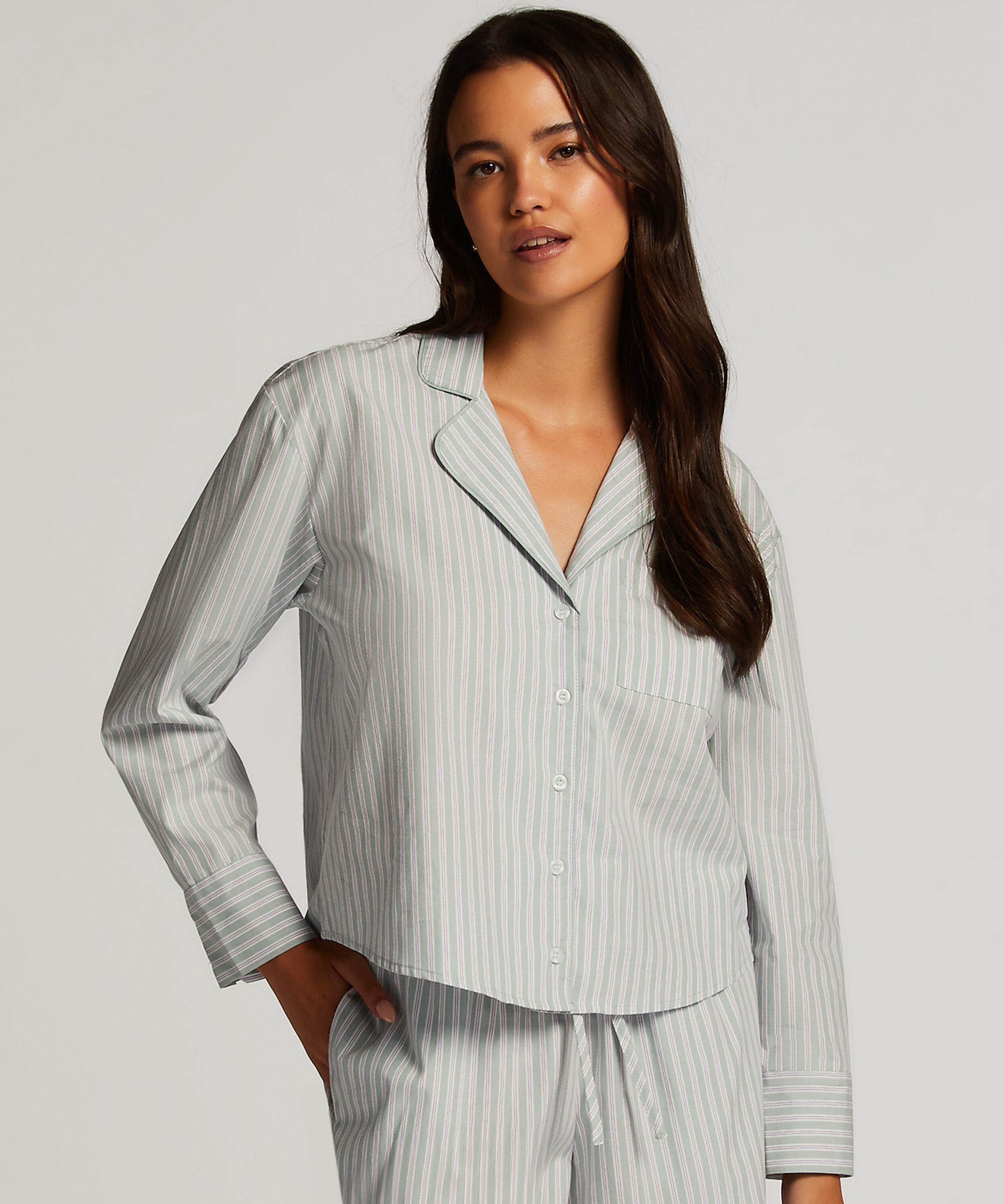 Pyjamastopp bomull, Grön