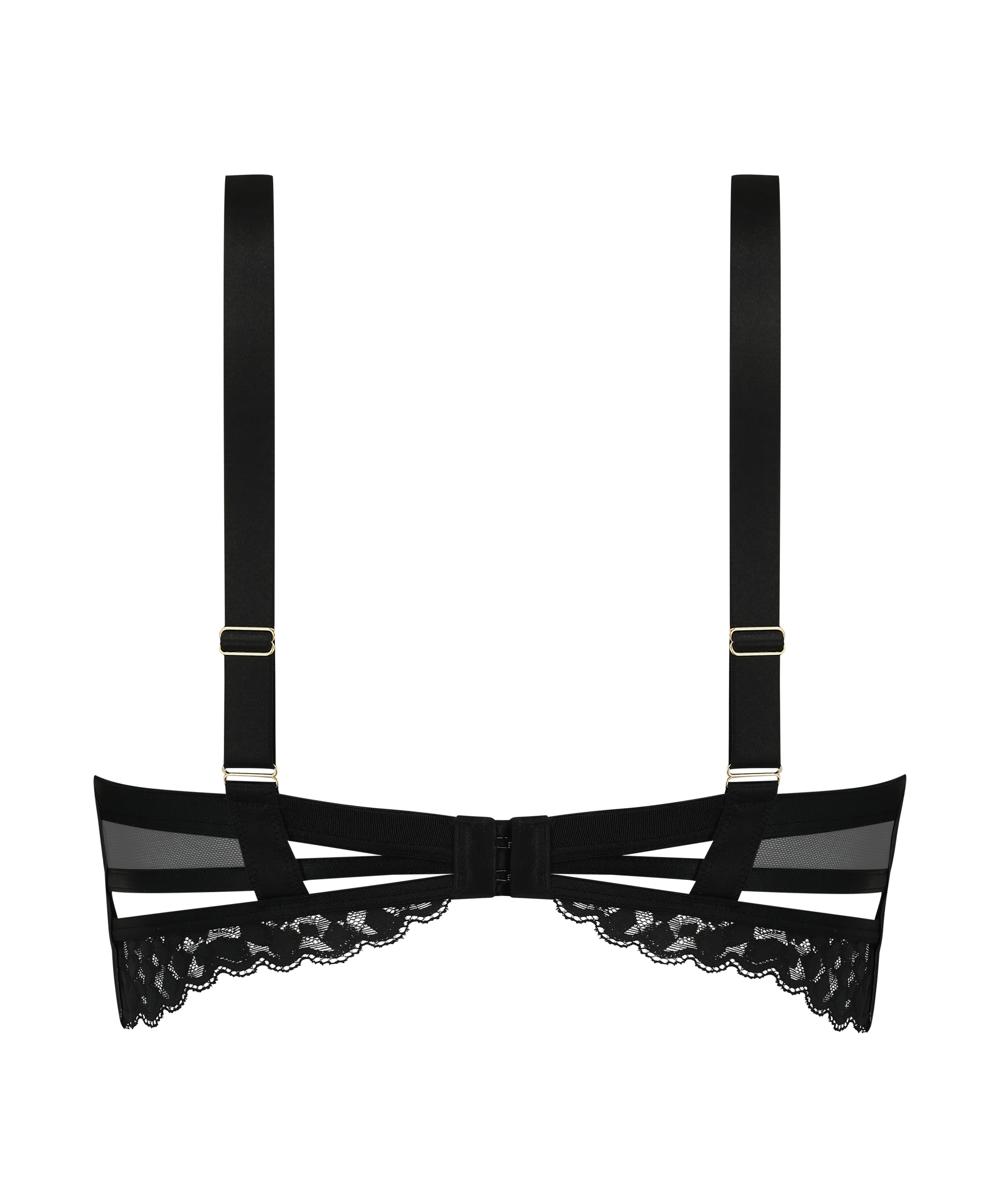 Formpressad longline-push-up bh med bygel Desire, Svart, main