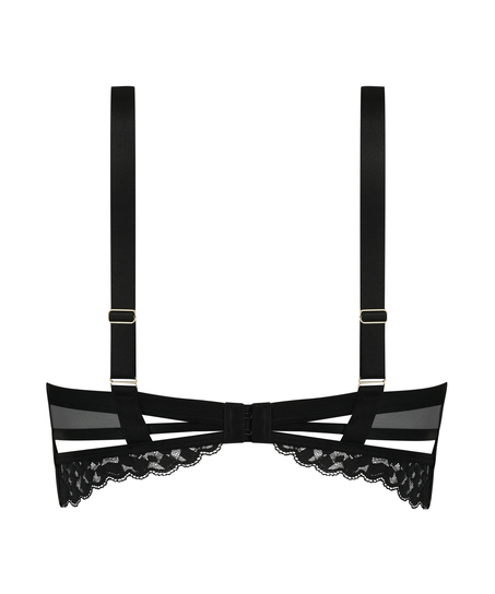 Formpressad longline-push-up bh med bygel Desire, Svart