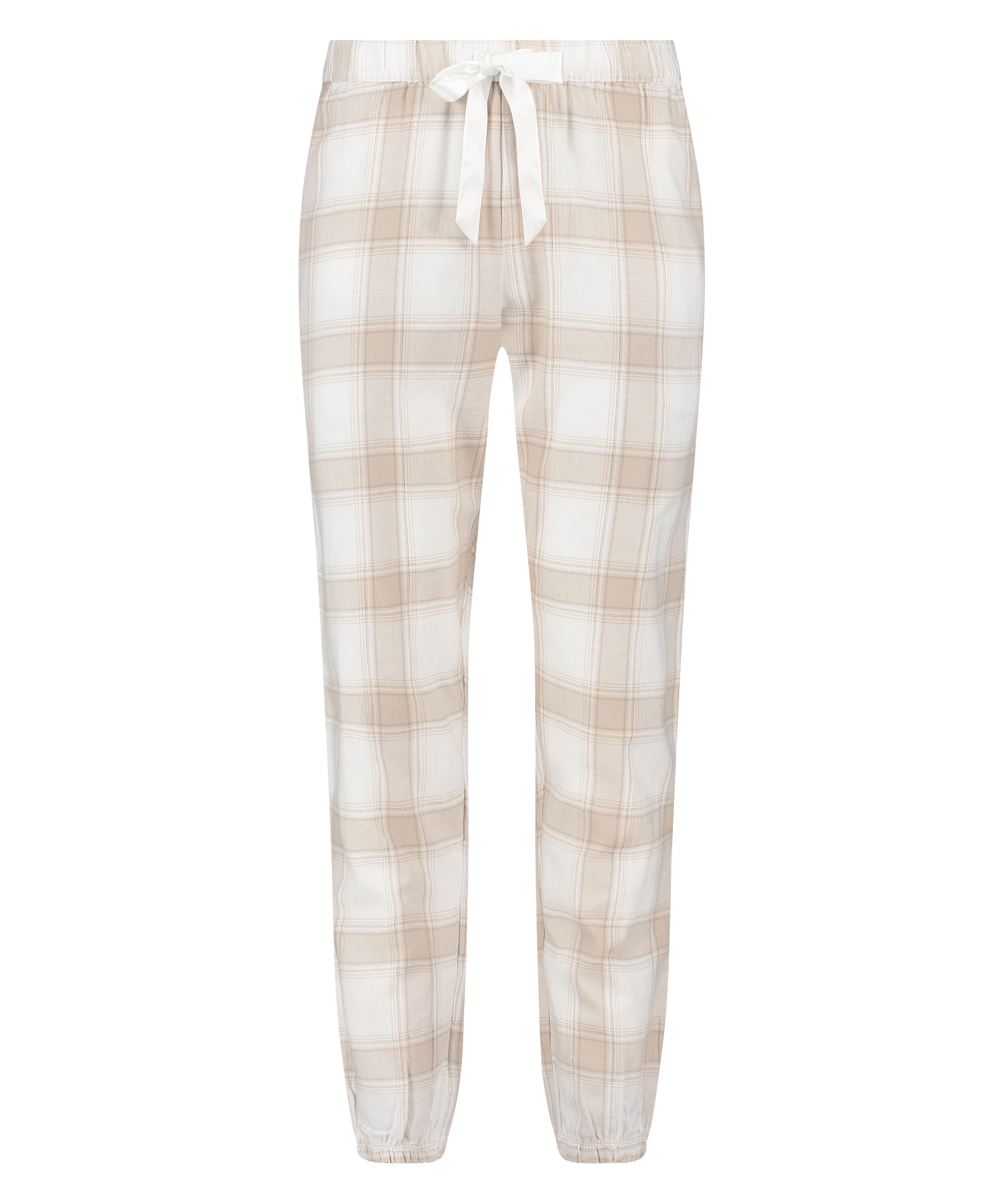 Pyjamasbyxori flanell, Beige