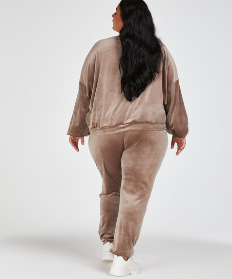 Lurex velourtopp, Brun