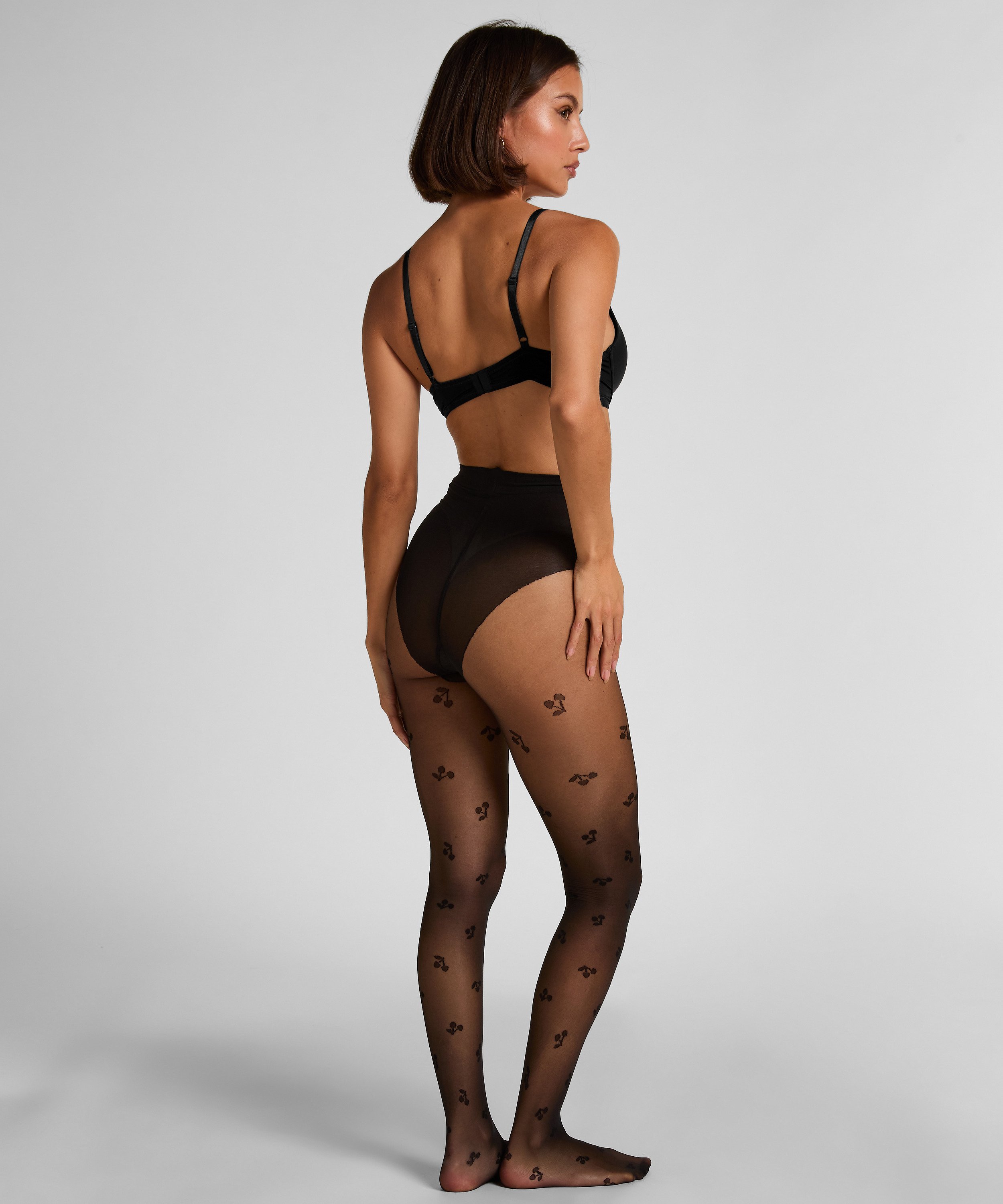 Strumpbyxor 15 Denier tryck, Svart, main