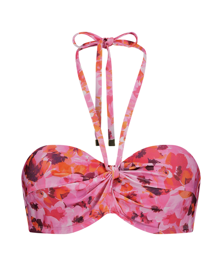 Bikiniöverdel Floral Storlek E +, Rosa