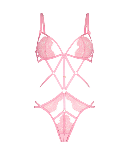 Private Mitzy &ouml;ppet gren body, Rosa