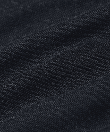 super soft cashmereblandad-topp med båthals, Svart