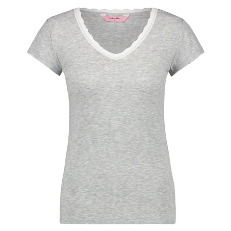 Topp Rib V-Neck, Gr&aring;