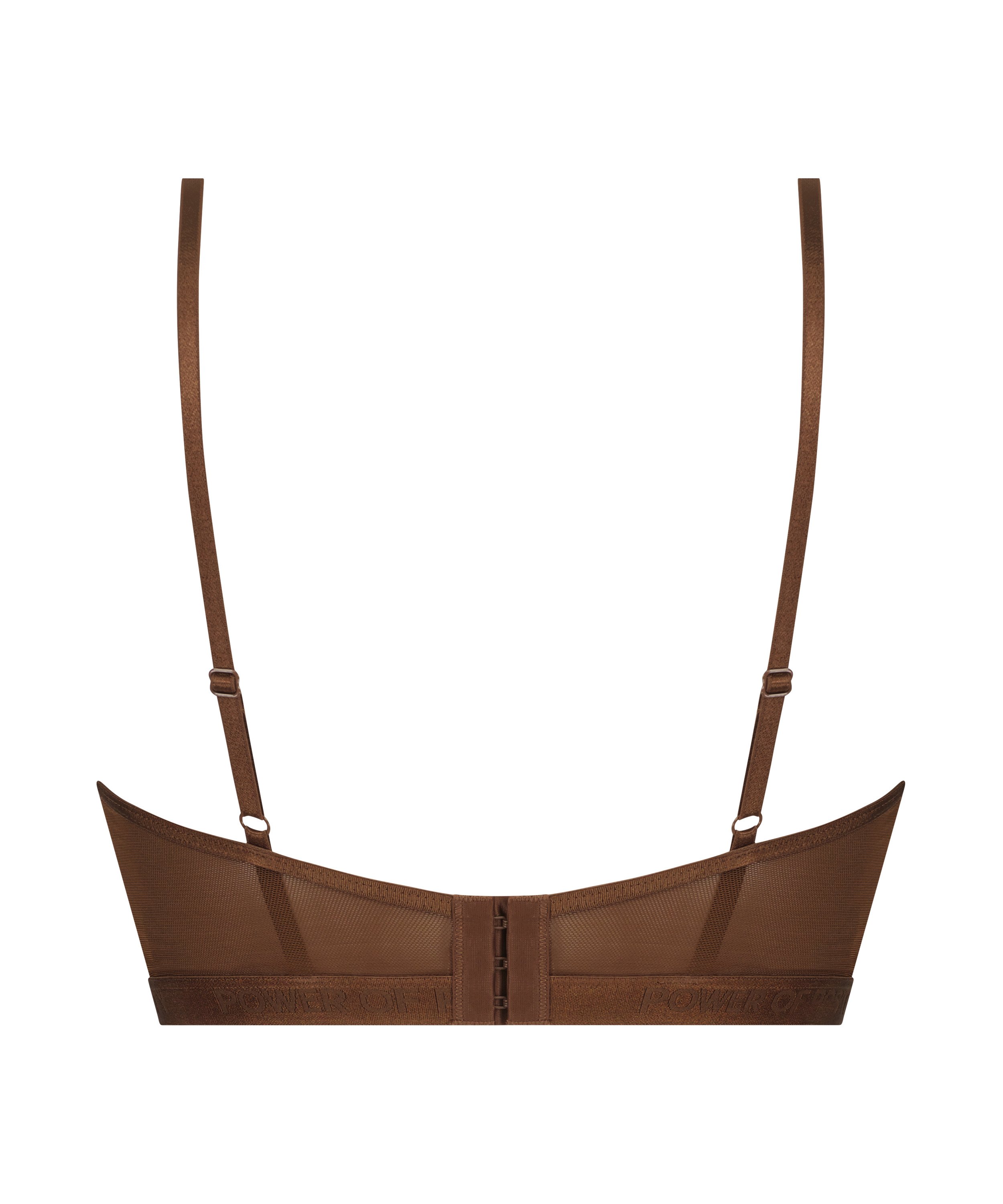 Honey longline icke-formpressad bygel-bh, Brun, main