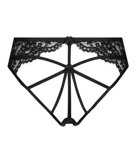 Eve brazilian-trosa med öppen gren, Svart