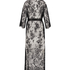 Lång kimono Allover Lace, Svart