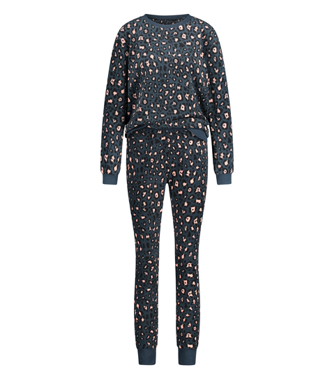 Pyjamaset med v&auml;ska, bl&aring;