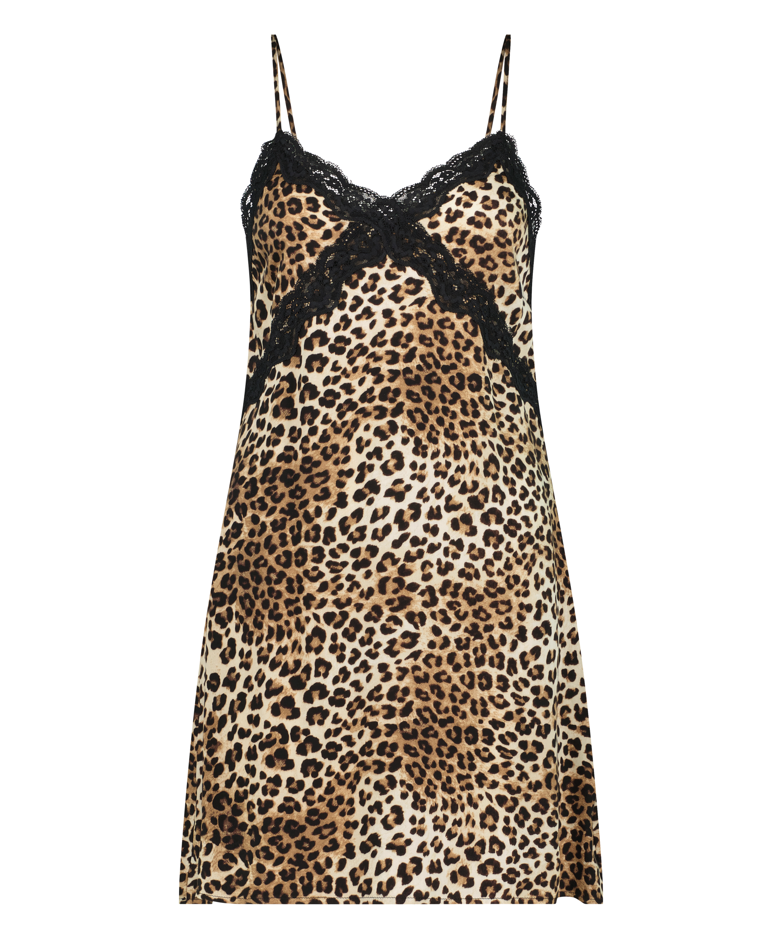 Underklänning i Satin, Svart, main