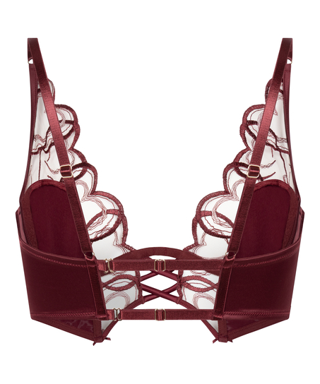 Olivia icke-formpressad longline-bygel-bh, R&ouml;d