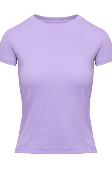 Hunkemöller Kortärmad pyjamastopp Rib Crew Neck dam – bild 3
