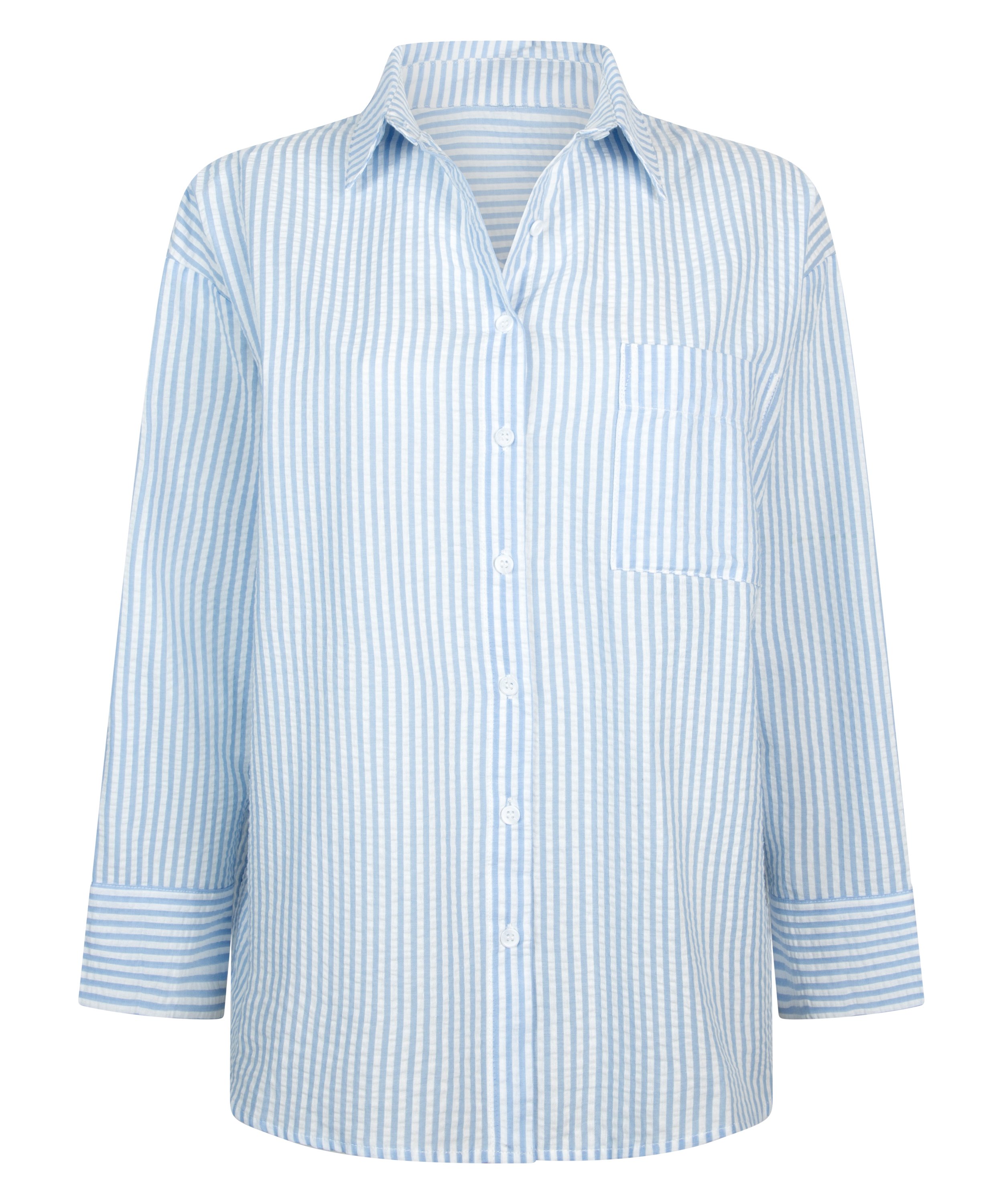 Pyjamastopp bomull, Bl&aring;, main