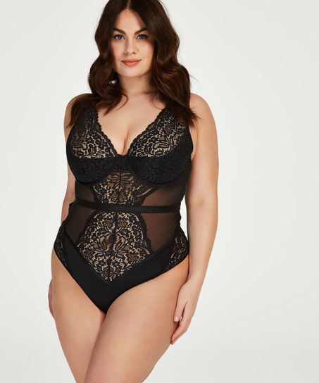 Rose underwired body, Svart