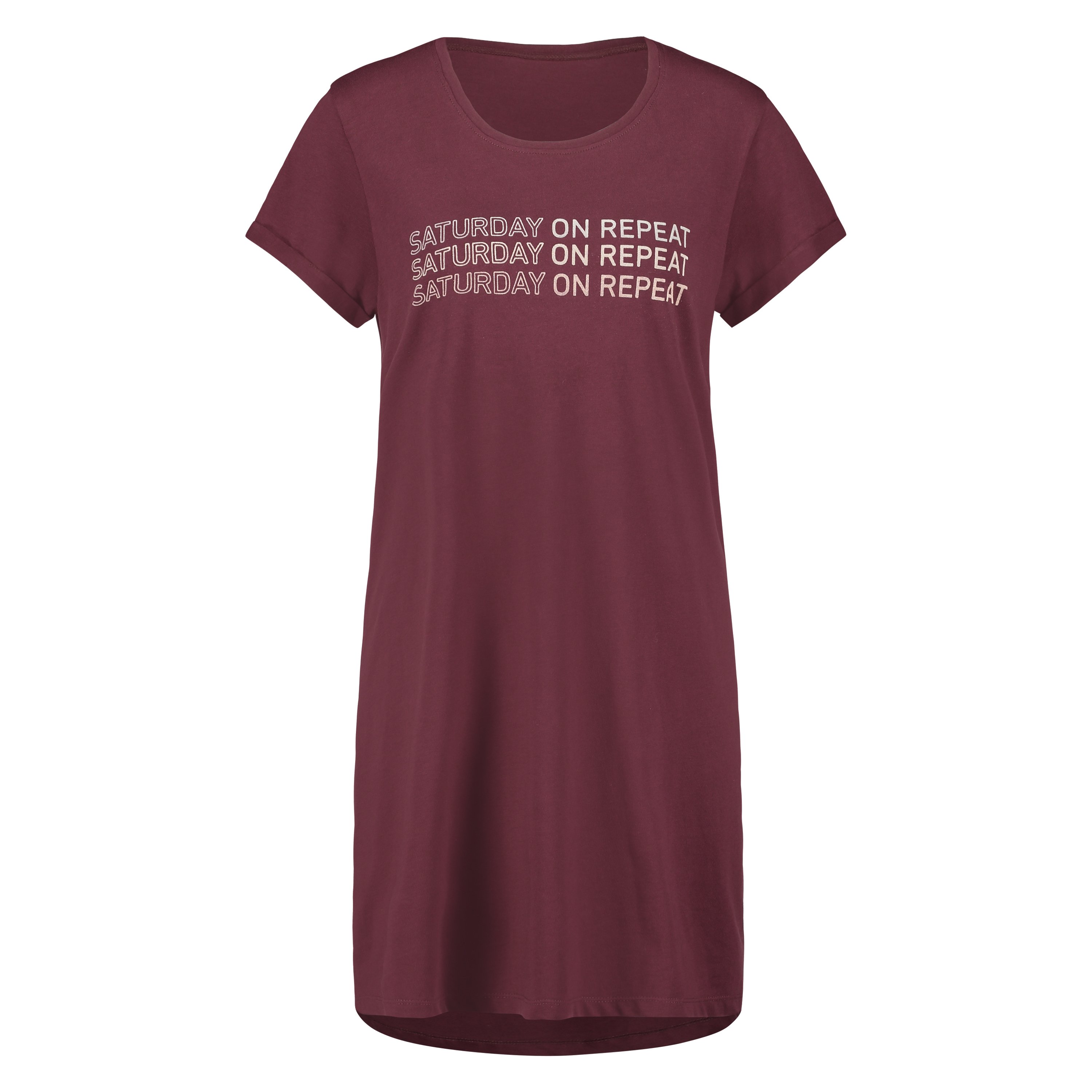 Nattlinne med rund halsringning, Röd, main