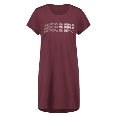 Nattlinne med rund halsringning, Röd