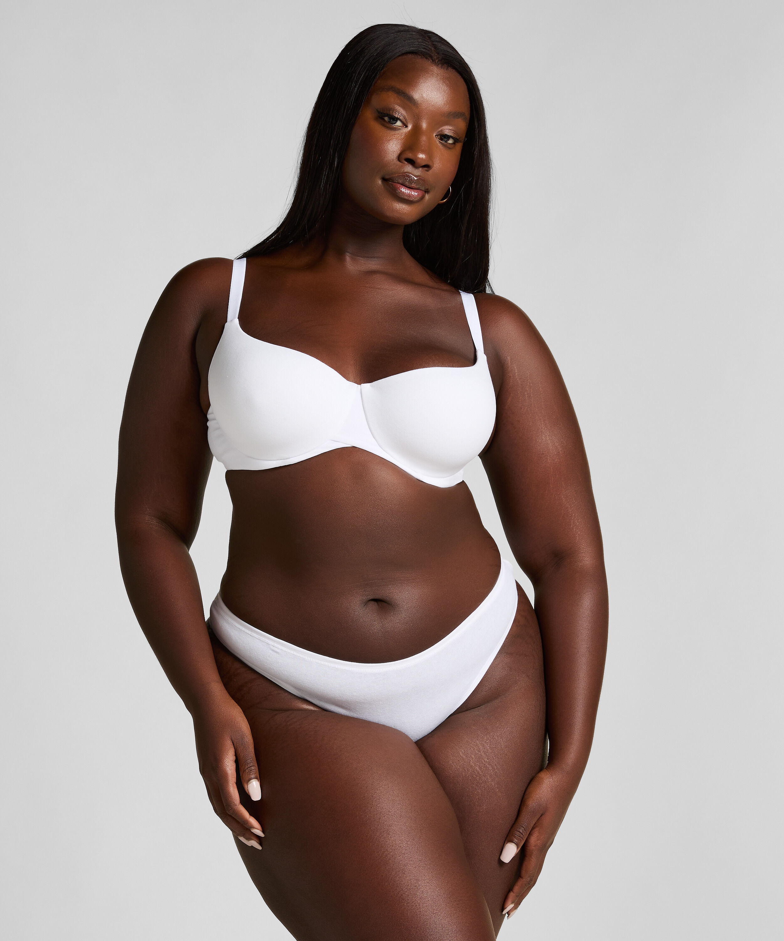 Bomull Kira stringtrosa, Vit