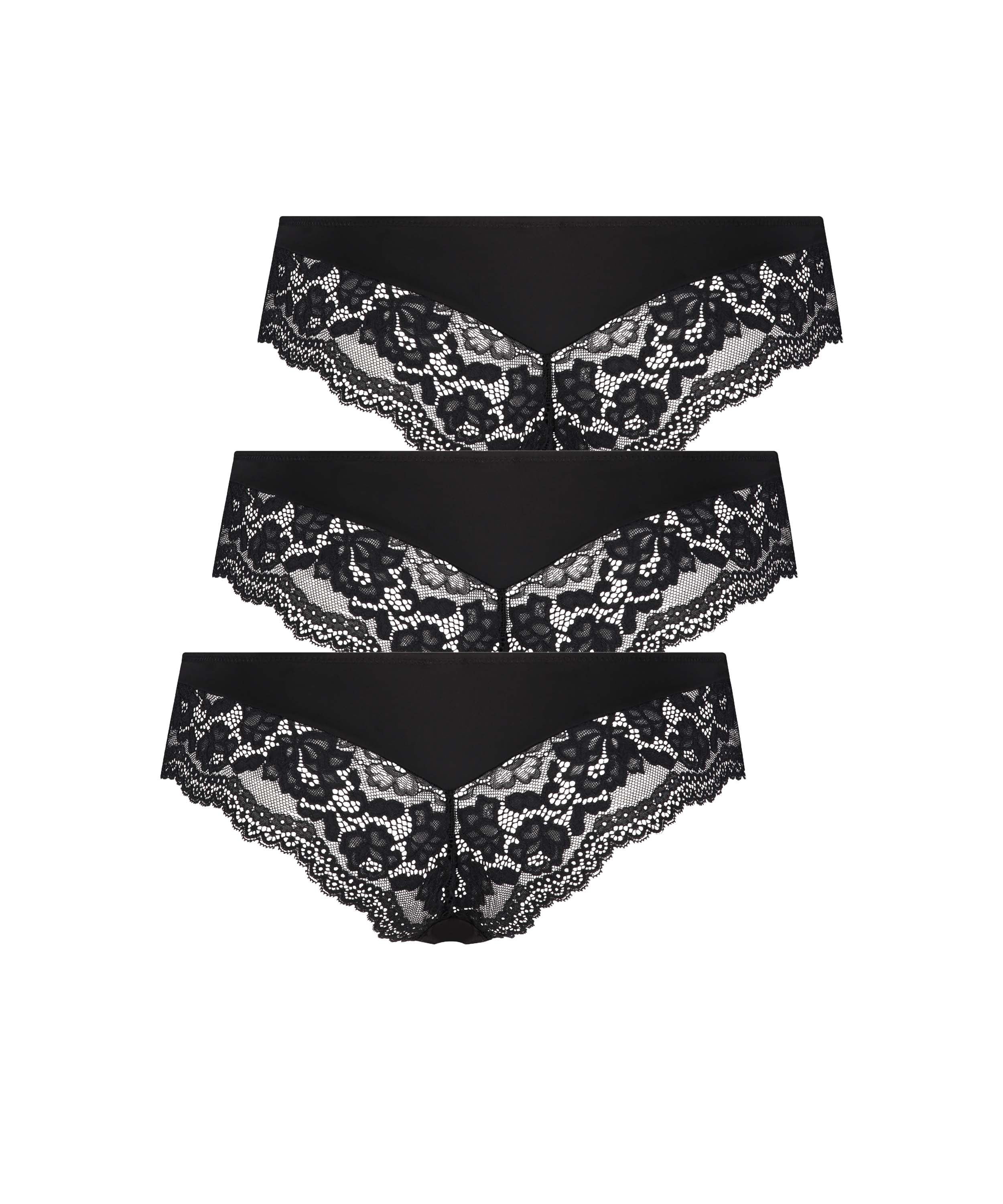 3-pack brazilianshorts Valencia, Svart, main