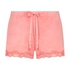Shorts i sammet och spets, Rosa