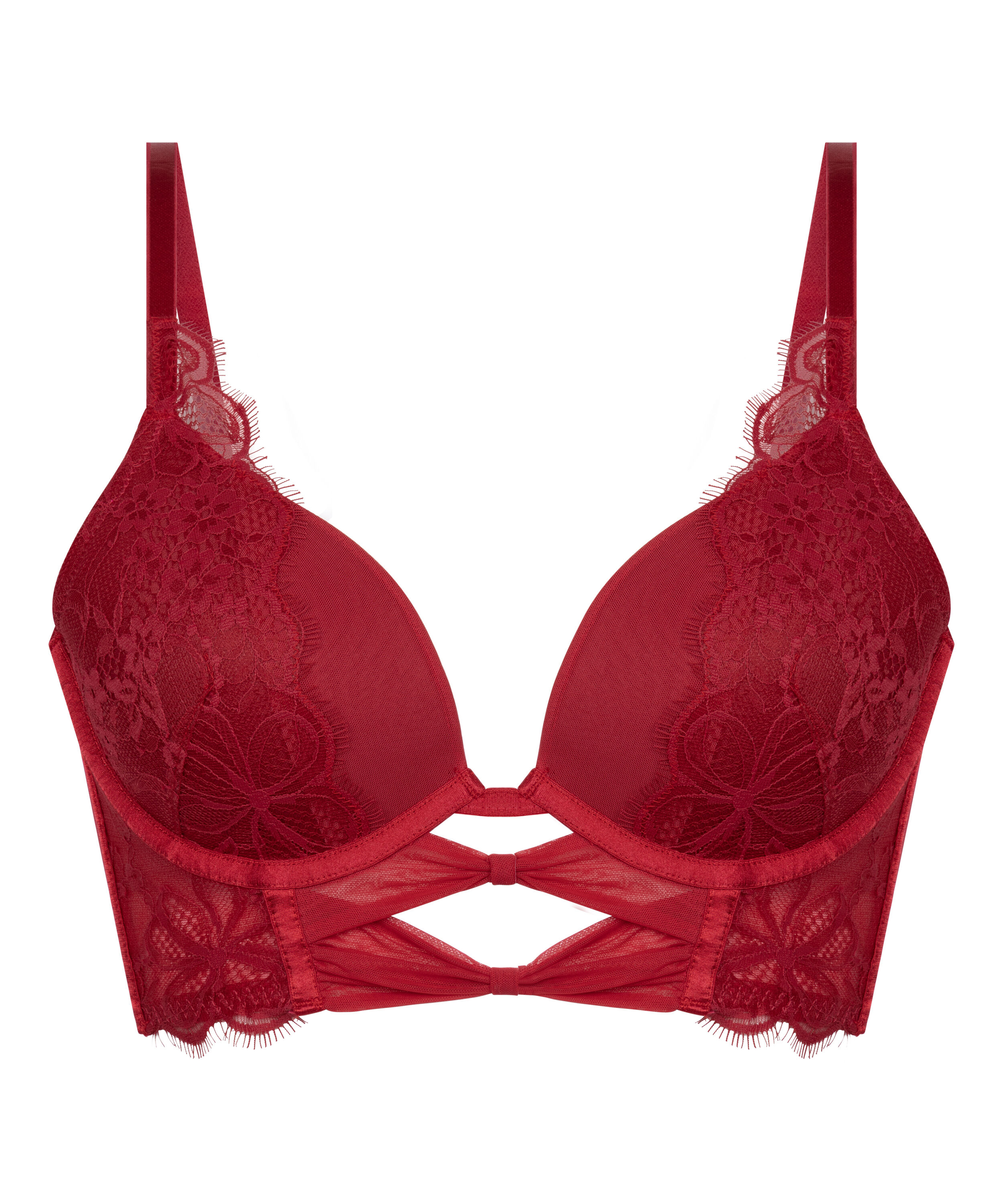 Marianna longline-bh med push-up, R&ouml;d