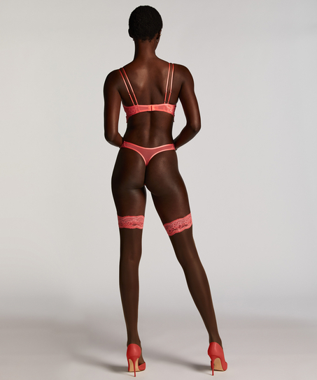 Stay-ups 15 Denier Spets, Rosa