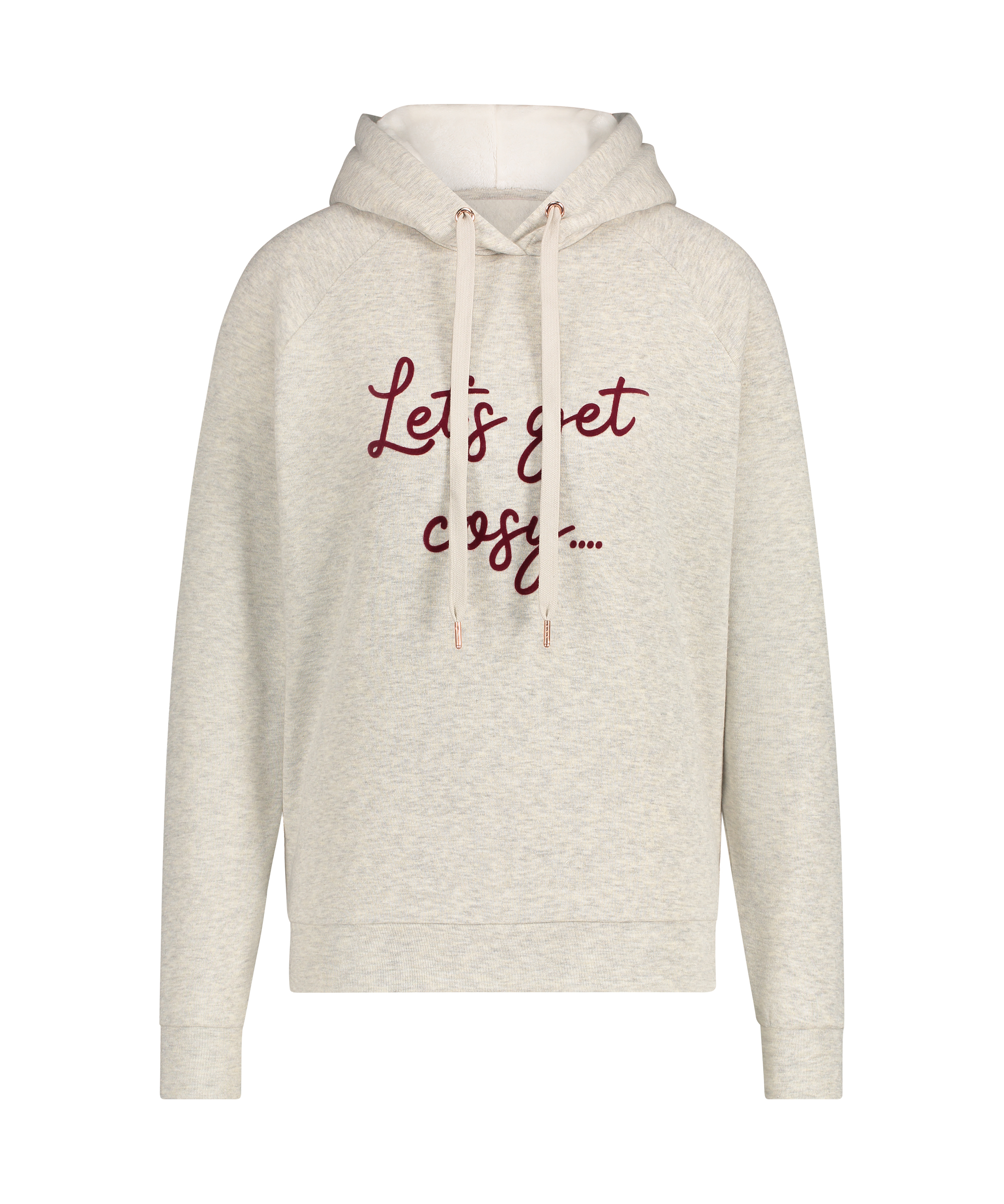 Huvtröja med lång ärm, Beige, main