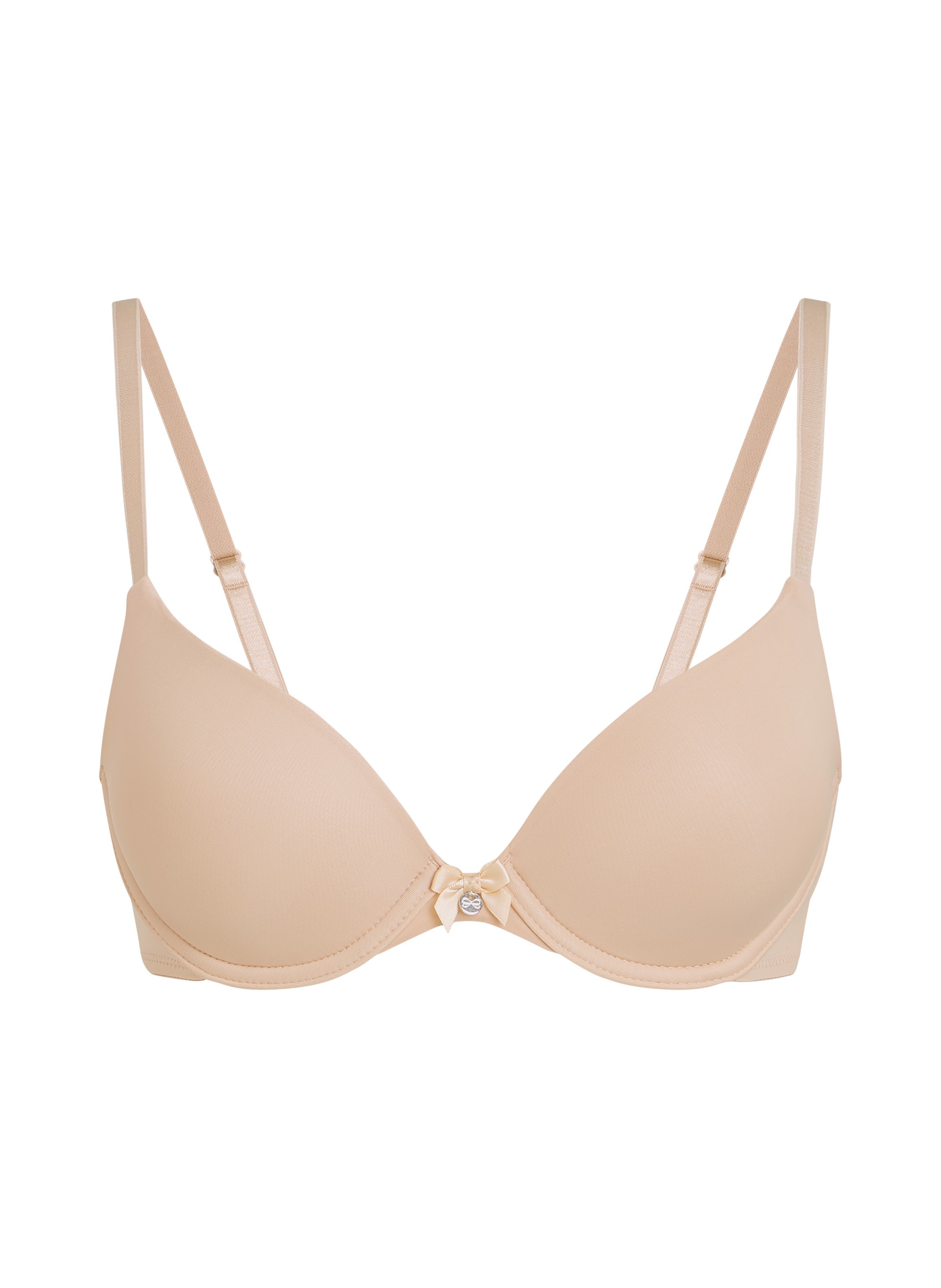 Formpressad bygel-bh Plunge, Beige, main