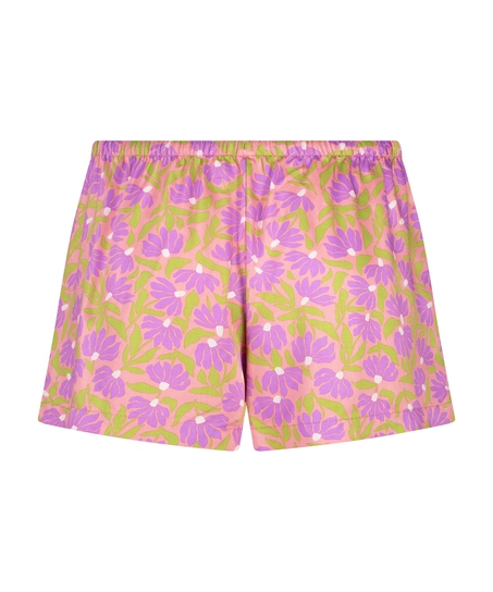 Satin pyjamasshorts, Rosa