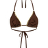 Crochet triangel-bikinitopp, Brun