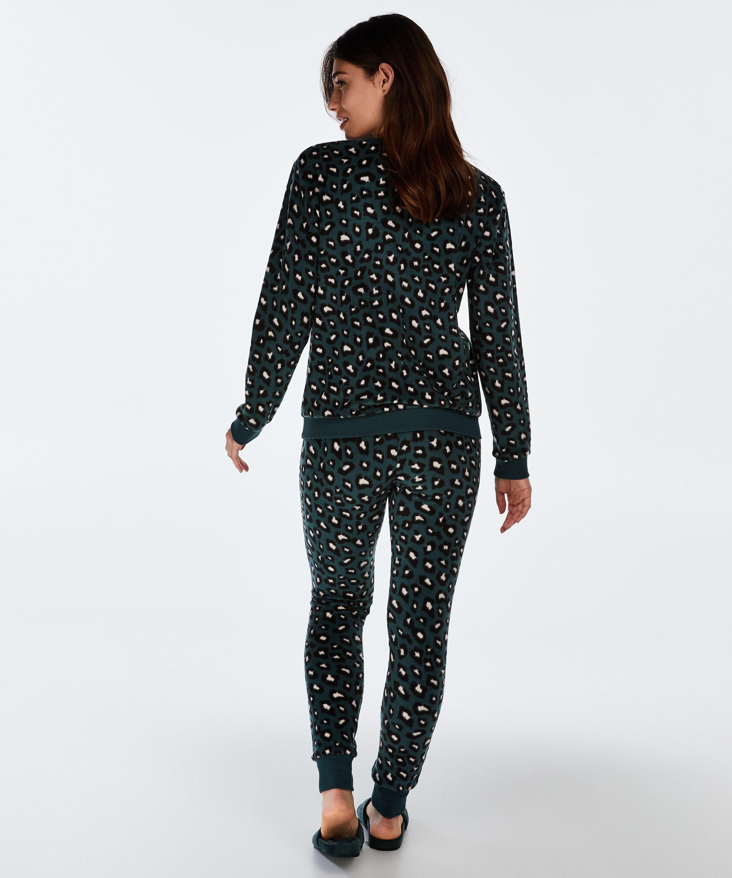 L&aring;ng&auml;rmad fleecetopp, Gr&ouml;n, main