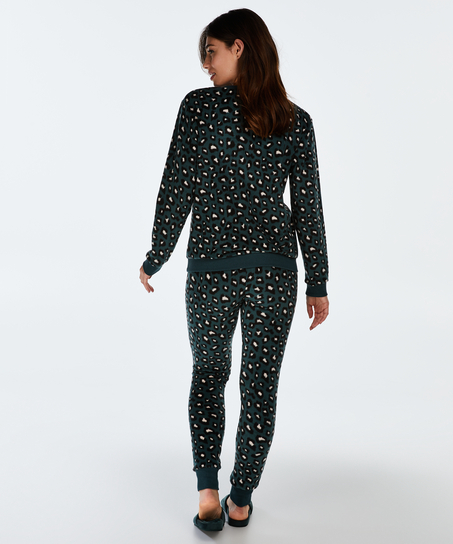 L&aring;ng&auml;rmad fleecetopp, Gr&ouml;n