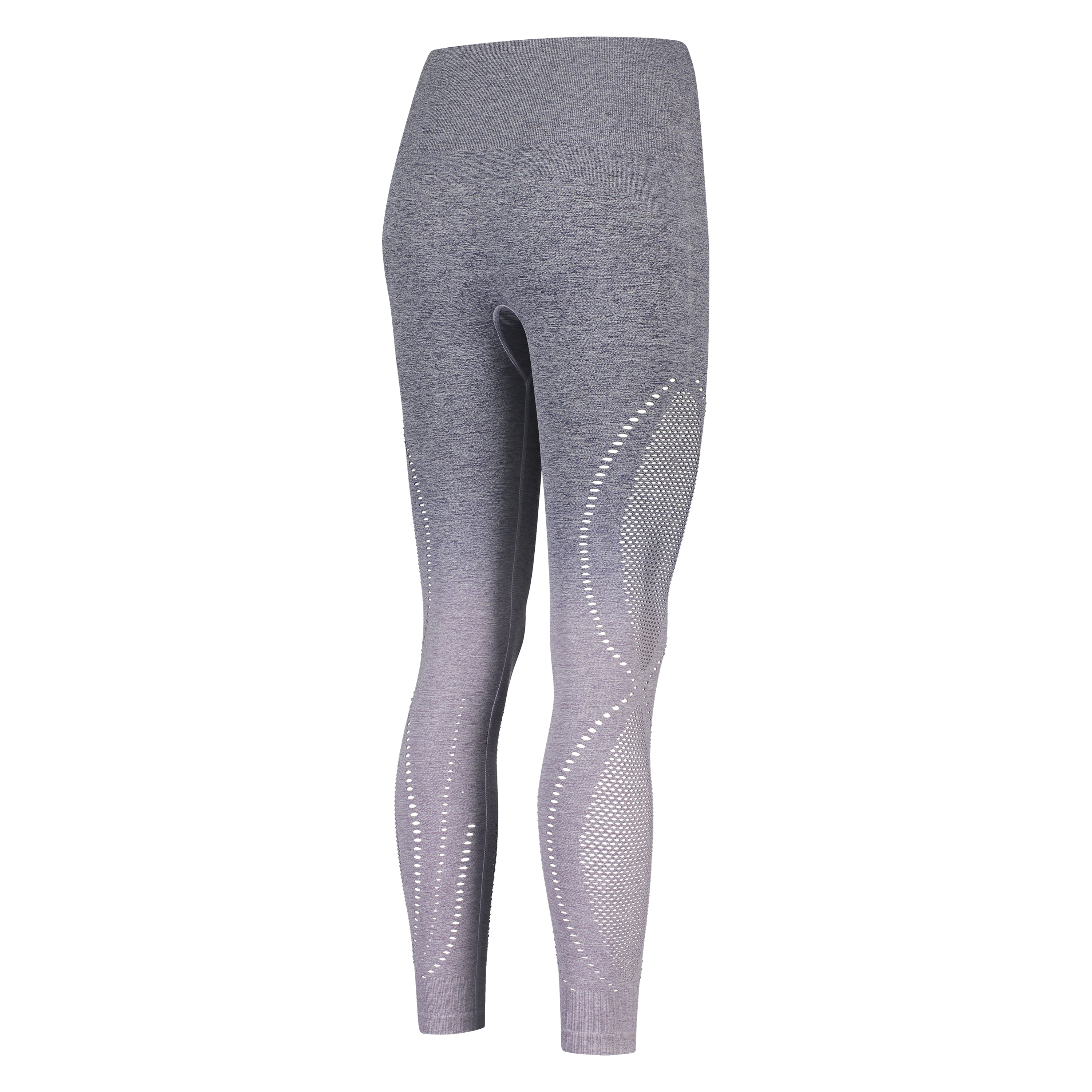HKMX h&ouml;ga tr&auml;ningsleggings roundknit ombre, bl&aring;, main