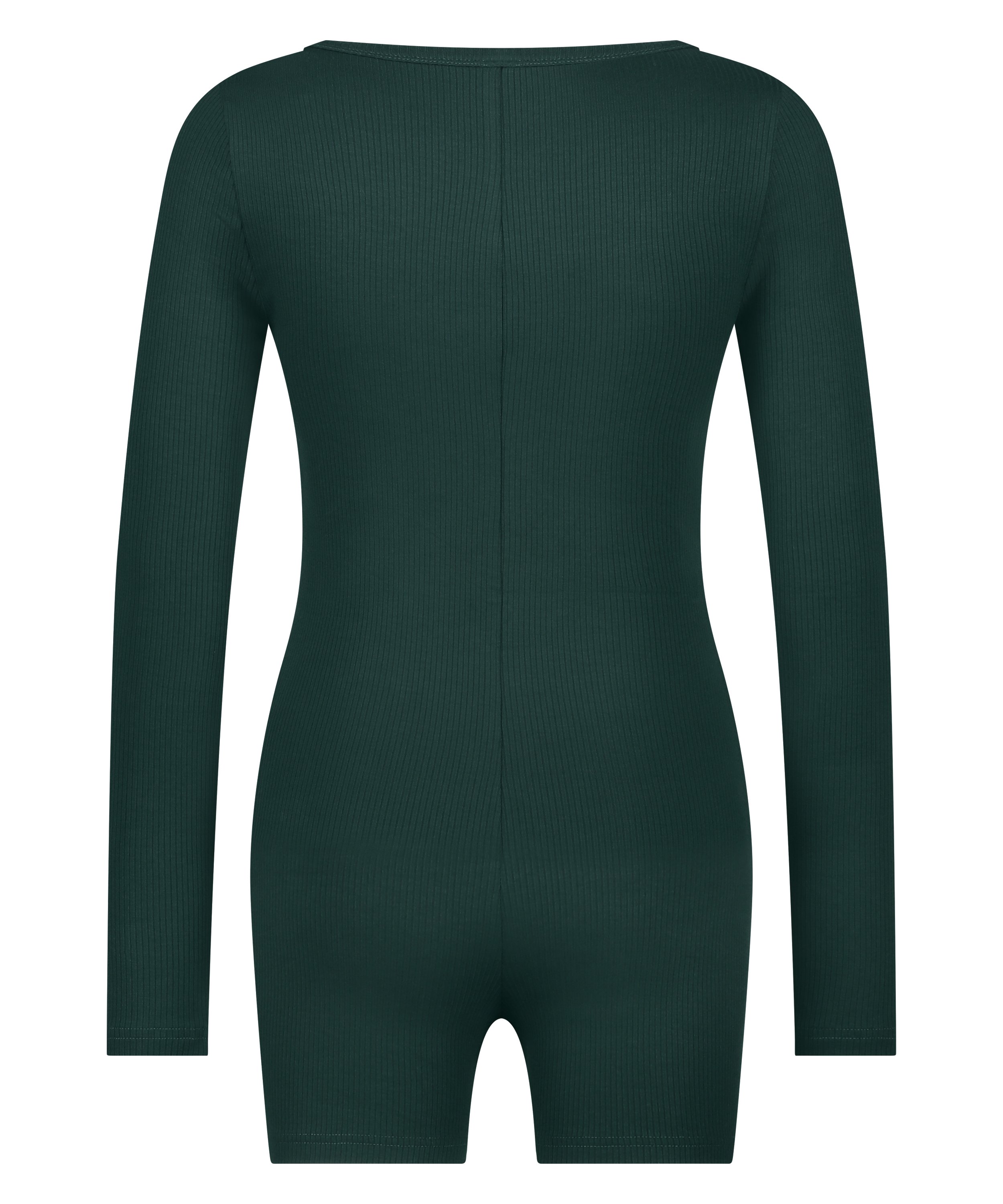 Borstad kort pyjamas, Grön, main