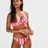 Låg bikinitrosa Brazilian Candy Stripes, Rosa