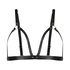 Bralette i konstläder, Svart