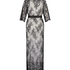 Lång kimono Allover Lace, Svart