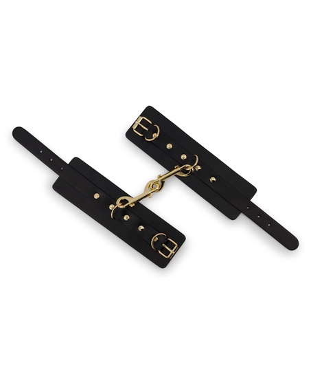 Handledsmanschetter med metallnitar, Svart