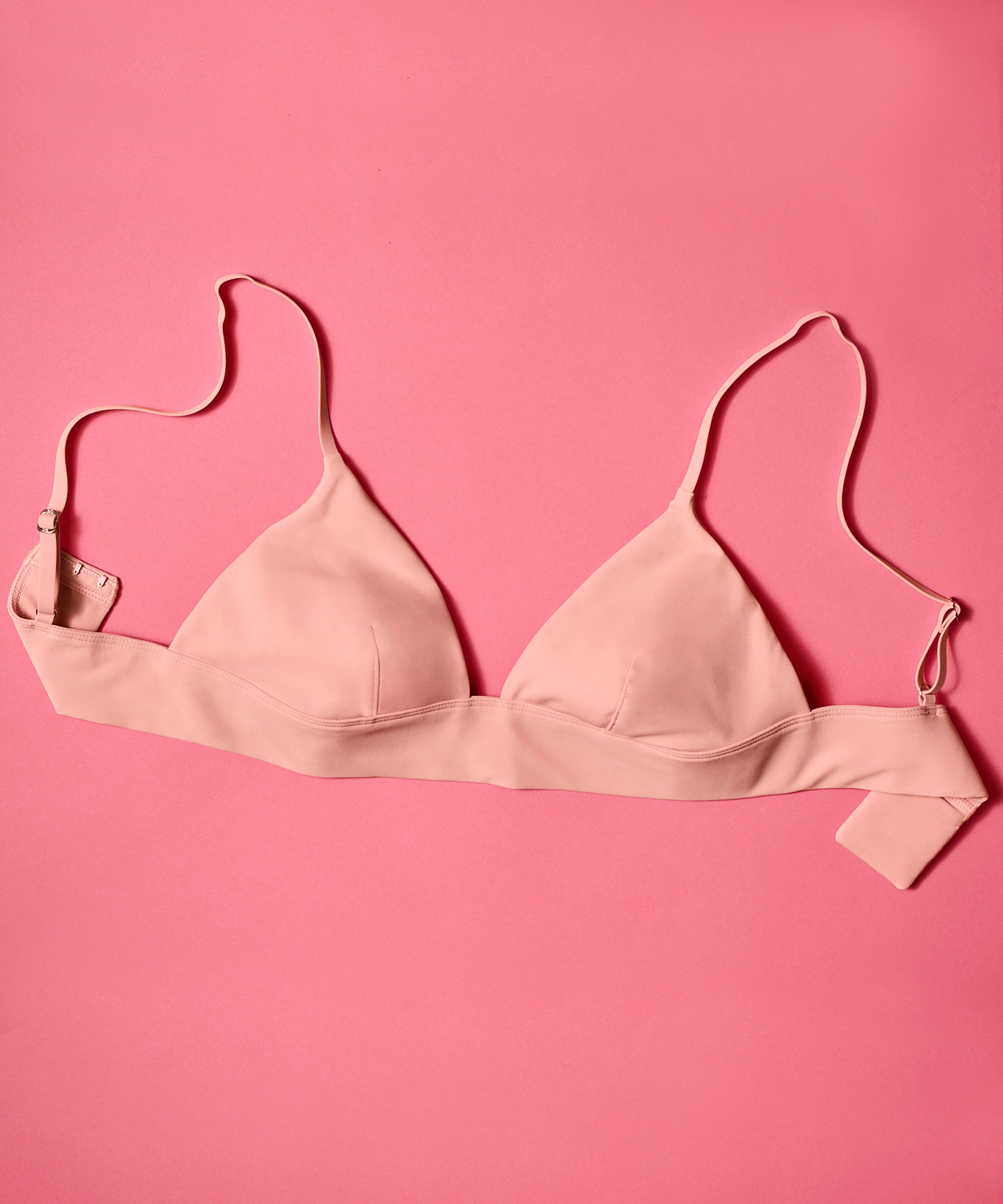 Triangel Bralette Smooth, Rosa, main