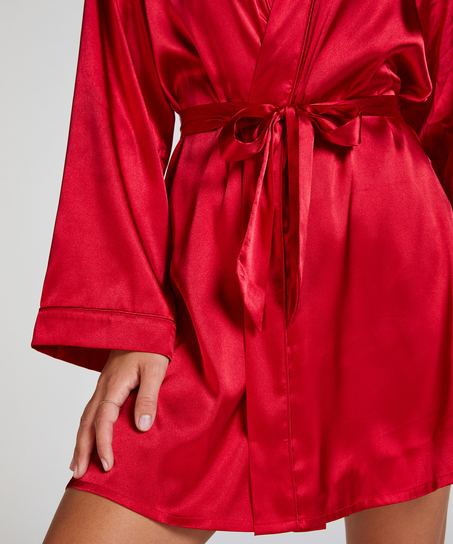 Kimono Satin, Röd