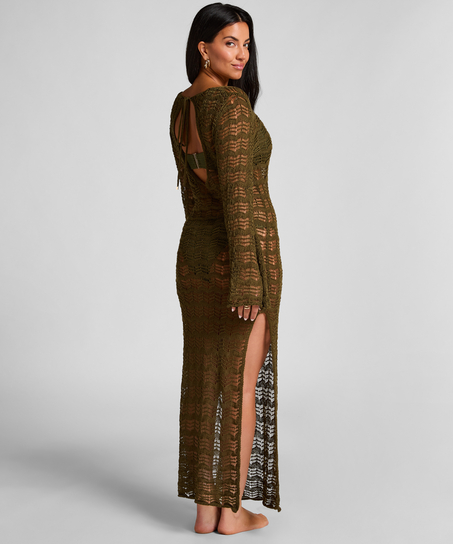 Maxiklänning Crochet, grön