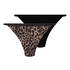 2-pack mikrostringtrosor med leopardmönster, Svart