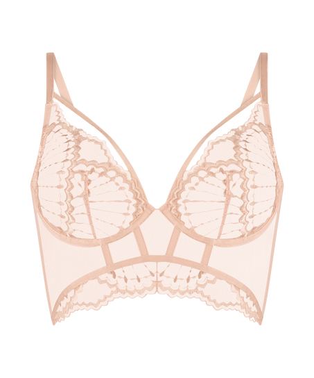 Icke-formpressad longline bygel-bh Jade, Rosa