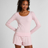 Pyjamastopp Pointelle, Rosa