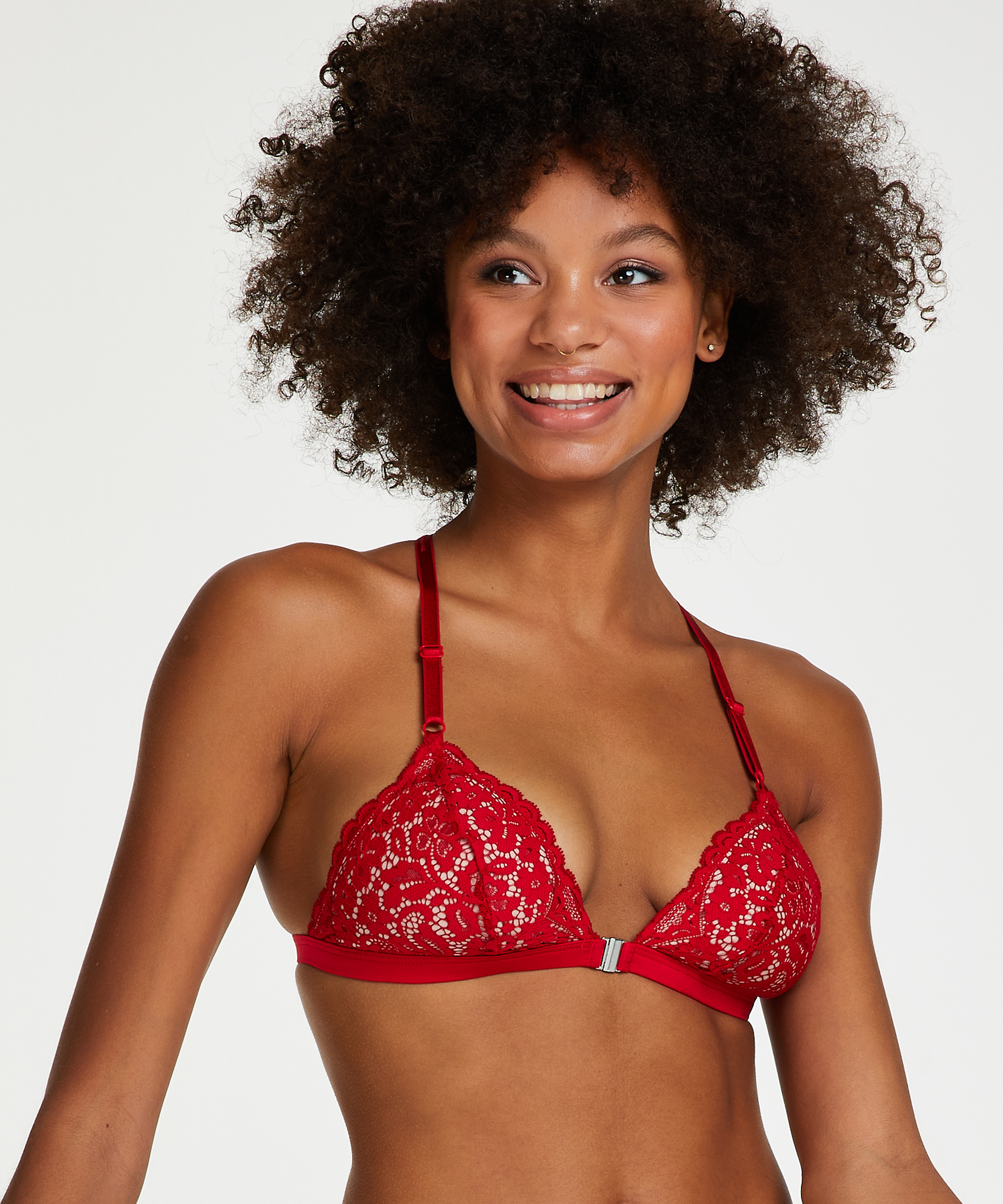 Vadderad triangel-bralette Rose, R&ouml;d, main